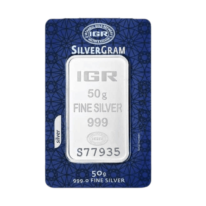 شمش نقره 50 گرمی